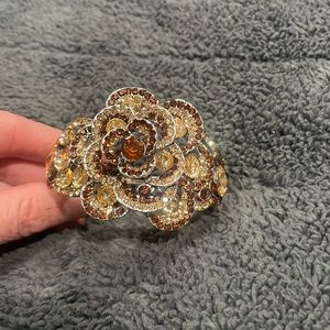 Gorgeous Tan Brown Rhinestone/Crystal Bracelet - Bling